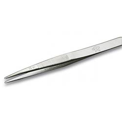 33A.SA.1, Ideal Tek Tweezers High Precision Stainless Steel Flat Round  115mm
